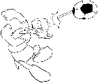 El Pato Donald jugando al futbol para pintar