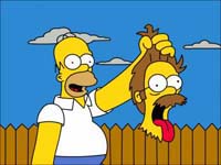 Homero y Ned Flanders