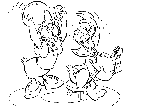 Donald y Daisy para colorear